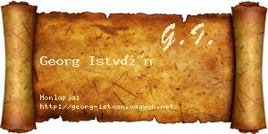 Georg István névjegykártya